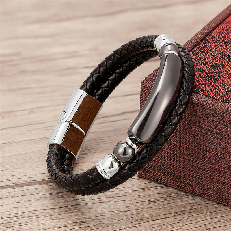 Nimara Ritual Green Aventurine Tiger Eye Green Agate Black Onyx Hematite Stone Luck Leather Magnetic Buckle Bracelet