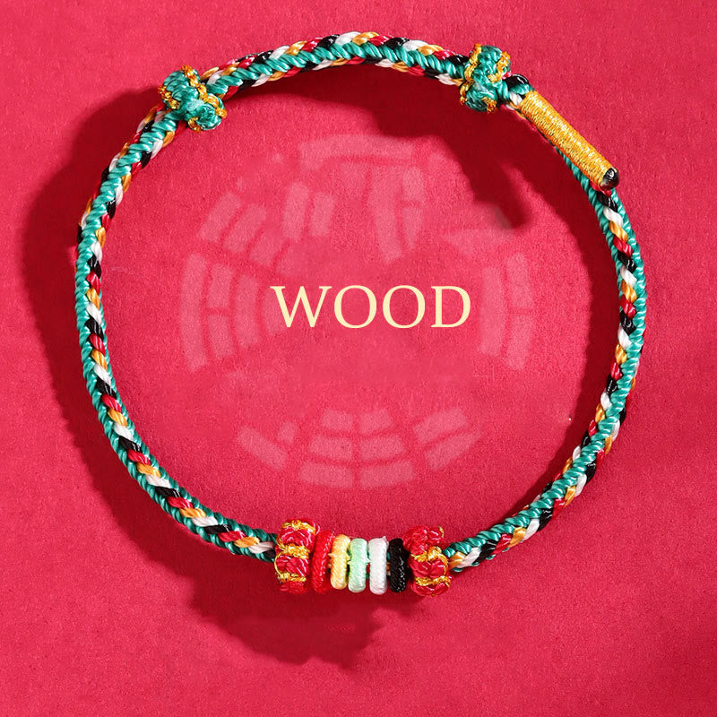 Nimara Ritual Five Elements Colorful String Completeness Knot Reef Knot Braid Luck Bracelet
