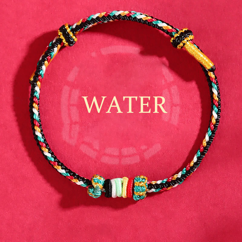 Nimara Ritual Five Elements Colorful String Completeness Knot Reef Knot Braid Luck Bracelet