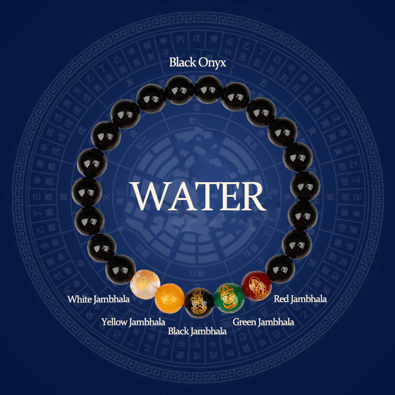 Nimara Ritual Five Elements Various Agate Jambhala Luck Bracelet