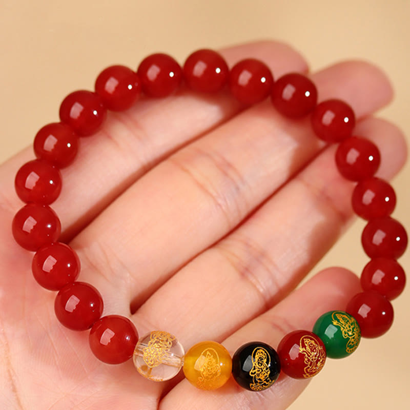 Nimara Ritual Five Elements Various Agate Jambhala Luck Bracelet