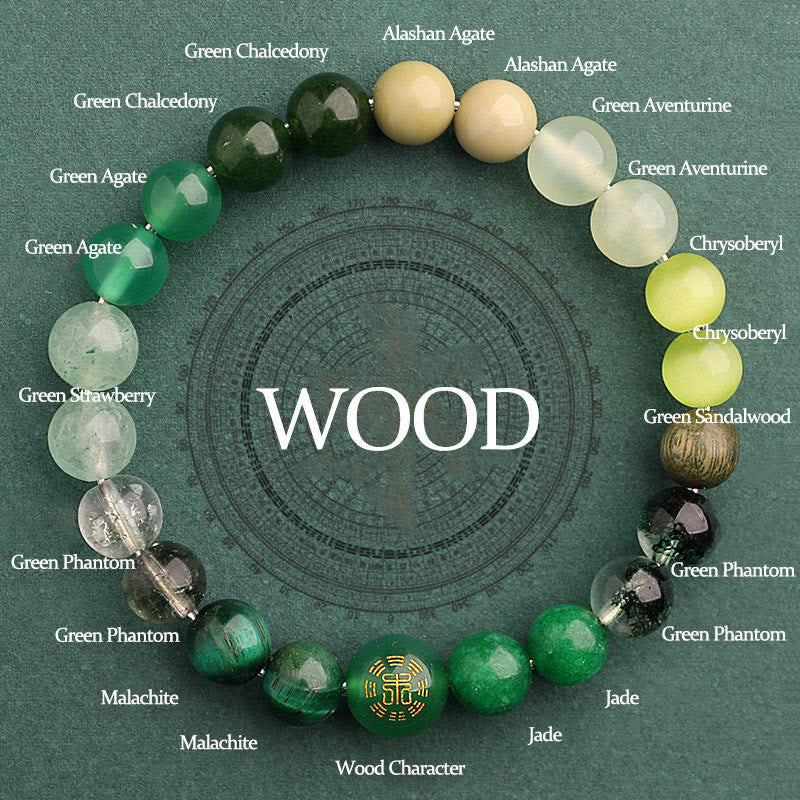 Nimara Ritual Five Elements Various Agate Balance Luck Bracelet