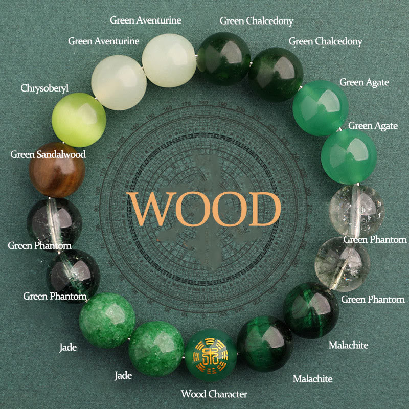 Nimara Ritual Five Elements Various Agate Balance Luck Bracelet