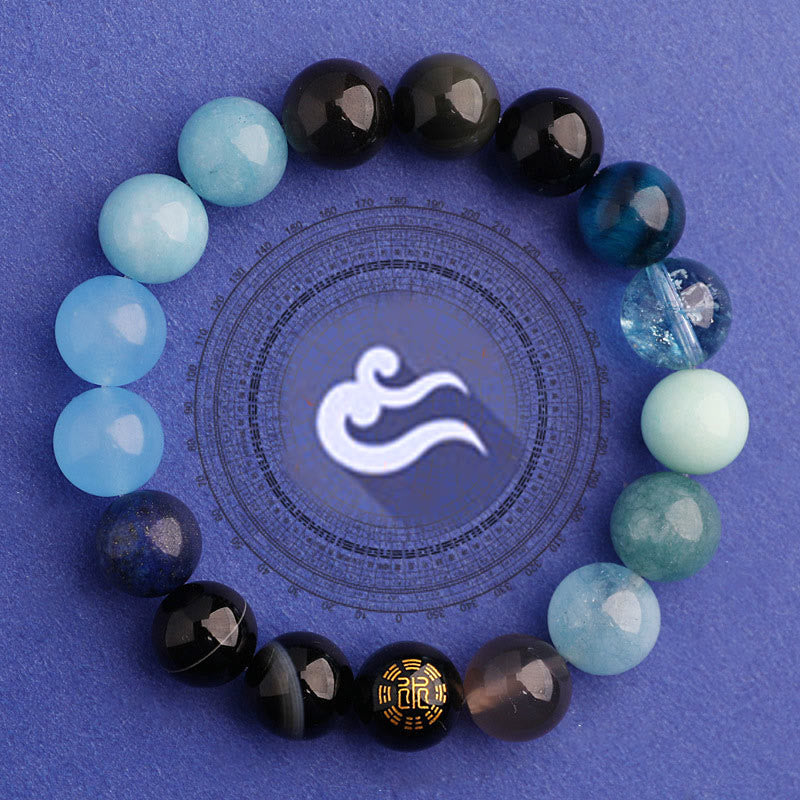 Nimara Ritual Five Elements Various Agate Balance Luck Bracelet