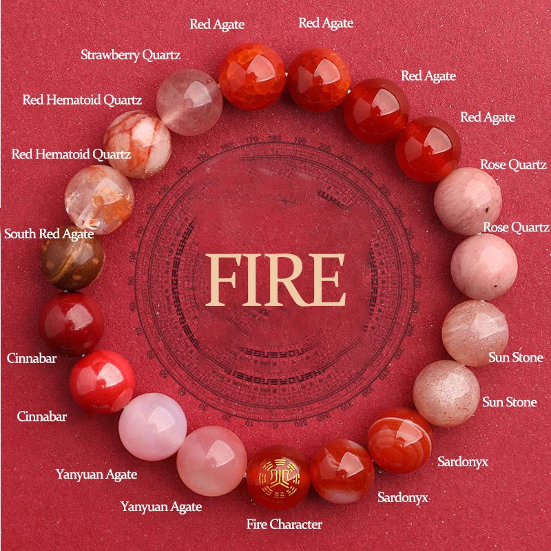 Nimara Ritual Five Elements Various Agate Balance Luck Bracelet