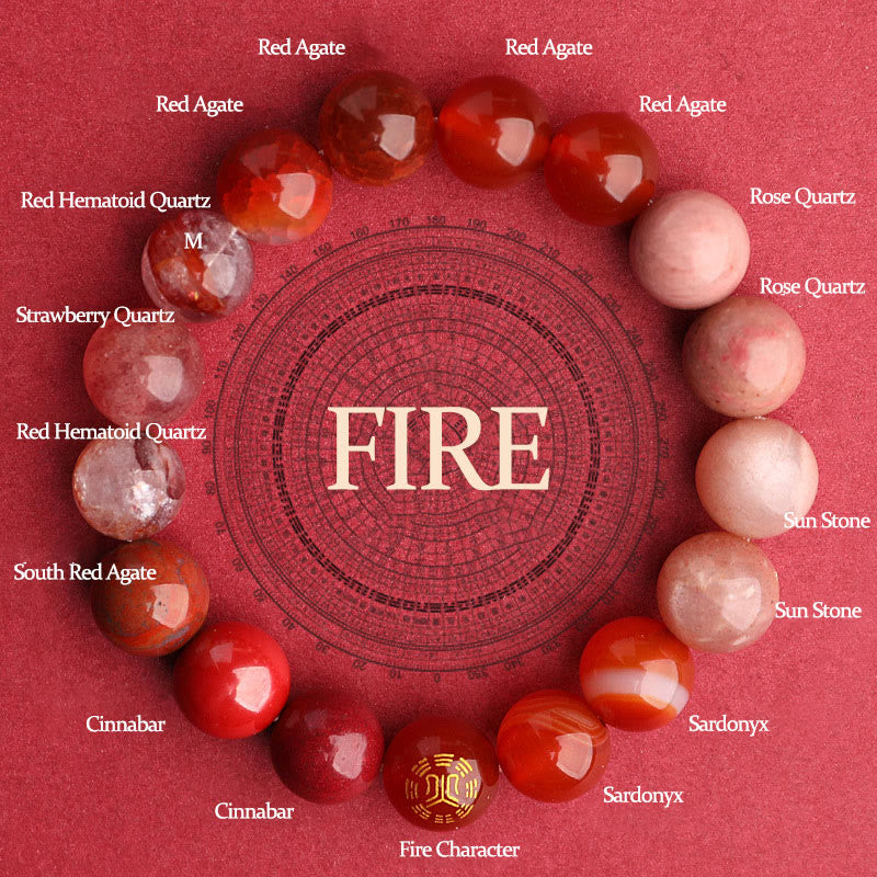 Nimara Ritual Five Elements Various Agate Balance Luck Bracelet