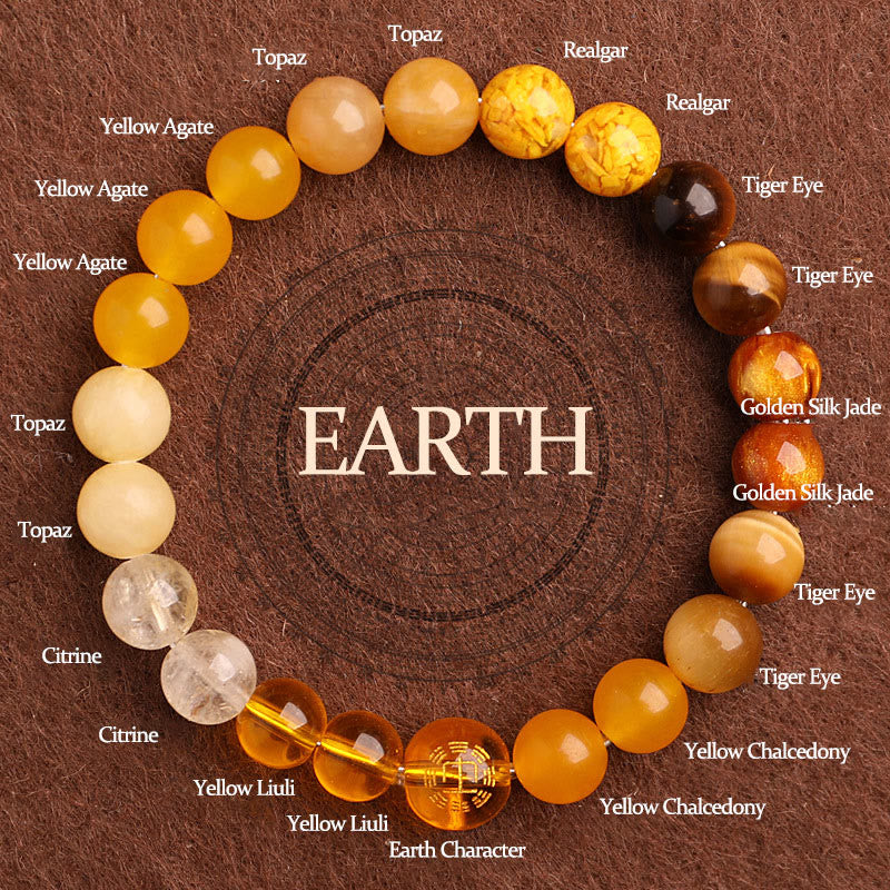 Nimara Ritual Five Elements Various Agate Balance Luck Bracelet