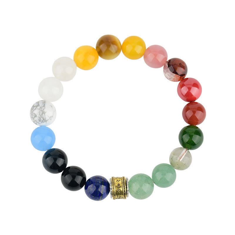 Nimara Ritual Five Elements Various Agate Crystal Red Agate Gold Sheen Obsidian Yellow Agate Luck Bracelet