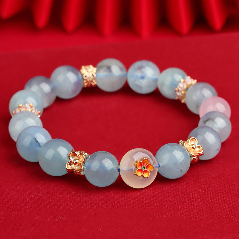 Nimara Ritual Five Elements Various Agate Crystal Green Phantom Rutilated Quartz Green Grape Agate Malachite Luck Bracelet