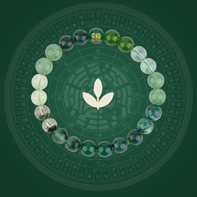 Nimara Ritual Five Elements Various Agate Crystal Rutilated Quartz Tiger Eye Yellow Agate Citrine Luck Bracelet