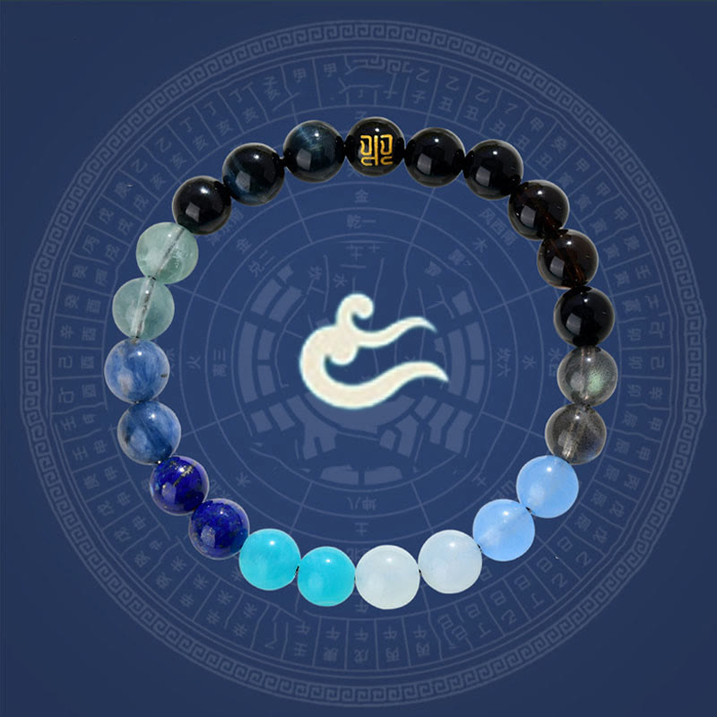 Nimara Ritual Five Elements Various Agate Crystal Rutilated Quartz Tiger Eye Yellow Agate Citrine Luck Bracelet