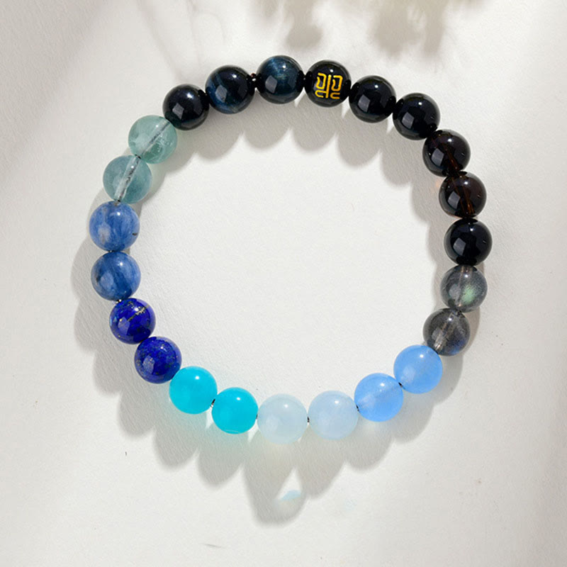 Nimara Ritual Five Elements Various Agate Crystal Rutilated Quartz Tiger Eye Yellow Agate Citrine Luck Bracelet