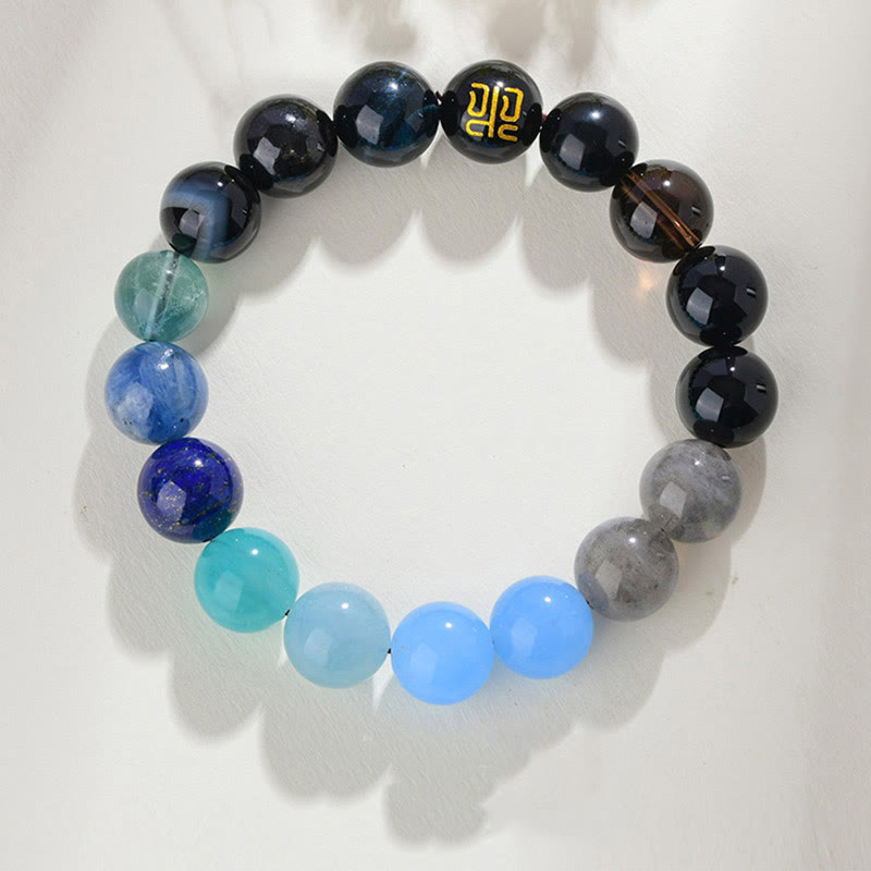Nimara Ritual Five Elements Various Agate Crystal Rutilated Quartz Tiger Eye Yellow Agate Citrine Luck Bracelet