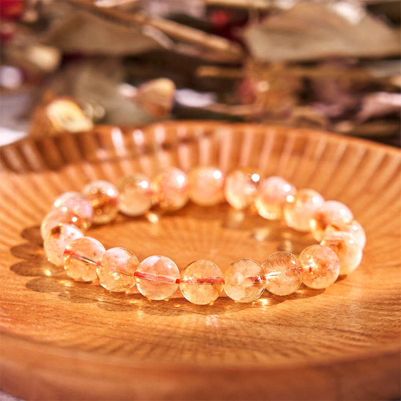 Nimara Ritual Natural Citrine Snowflake Crystal Prosperity Bracelet