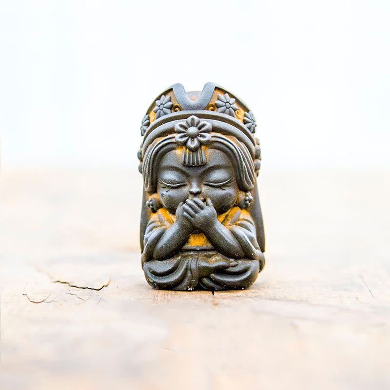 Nimara Ritual Handmade Zakiram Iron Powder Rust Cast Resin Statue Zen Home Decoration