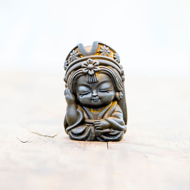Nimara Ritual Handmade Zakiram Iron Powder Rust Cast Resin Statue Zen Home Decoration
