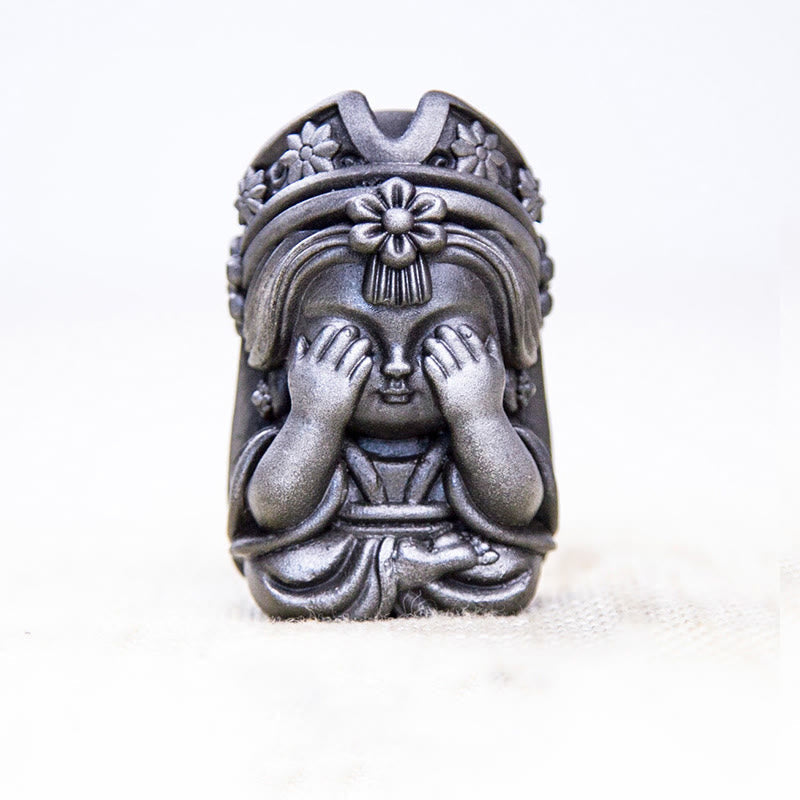 Nimara Ritual Handmade Zakiram Iron Powder Rust Cast Resin Statue Zen Home Decoration