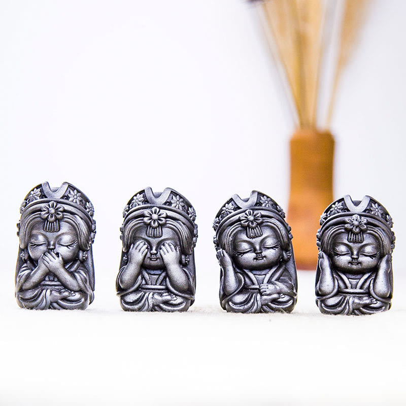 Nimara Ritual Handmade Zakiram Iron Powder Rust Cast Resin Statue Zen Home Decoration