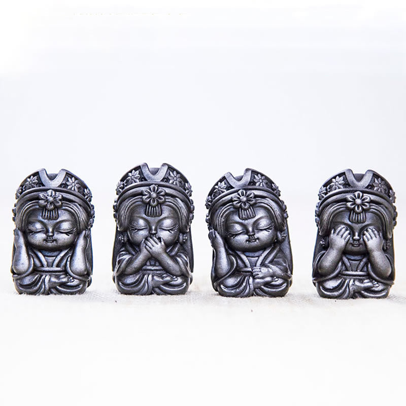 Nimara Ritual Handmade Zakiram Iron Powder Rust Cast Resin Statue Zen Home Decoration