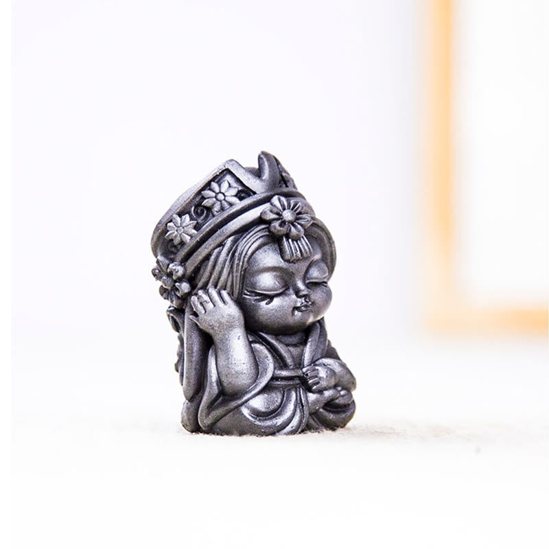 Nimara Ritual Handmade Zakiram Iron Powder Rust Cast Resin Statue Zen Home Decoration