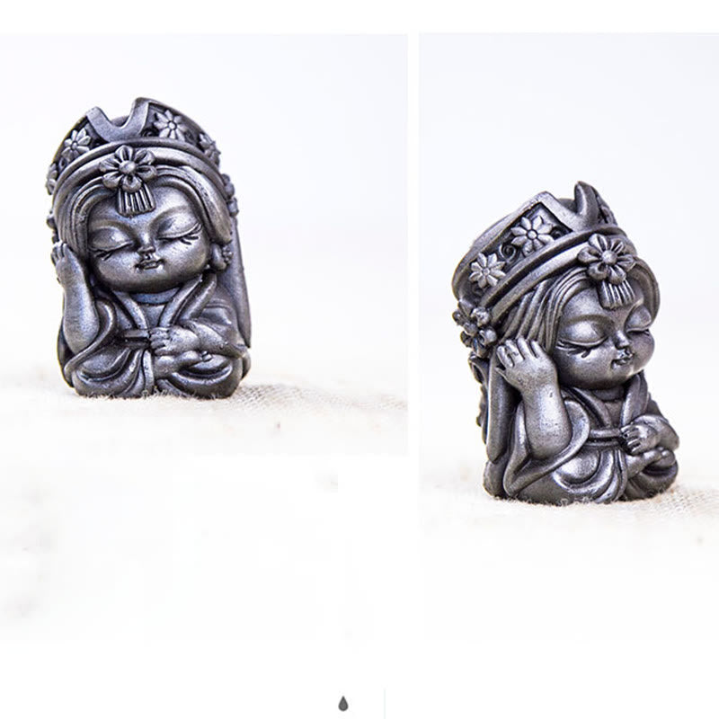 Nimara Ritual Handmade Zakiram Iron Powder Rust Cast Resin Statue Zen Home Decoration