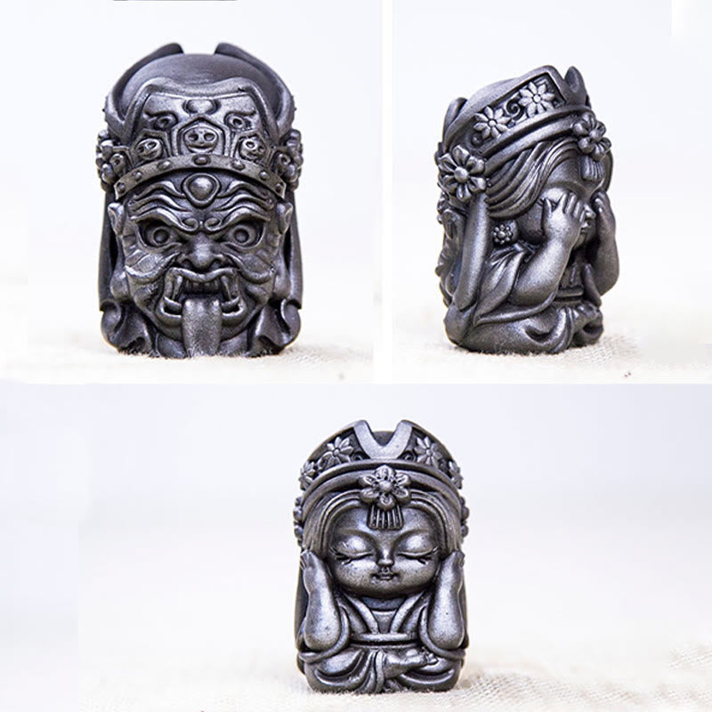 Nimara Ritual Handmade Zakiram Iron Powder Rust Cast Resin Statue Zen Home Decoration