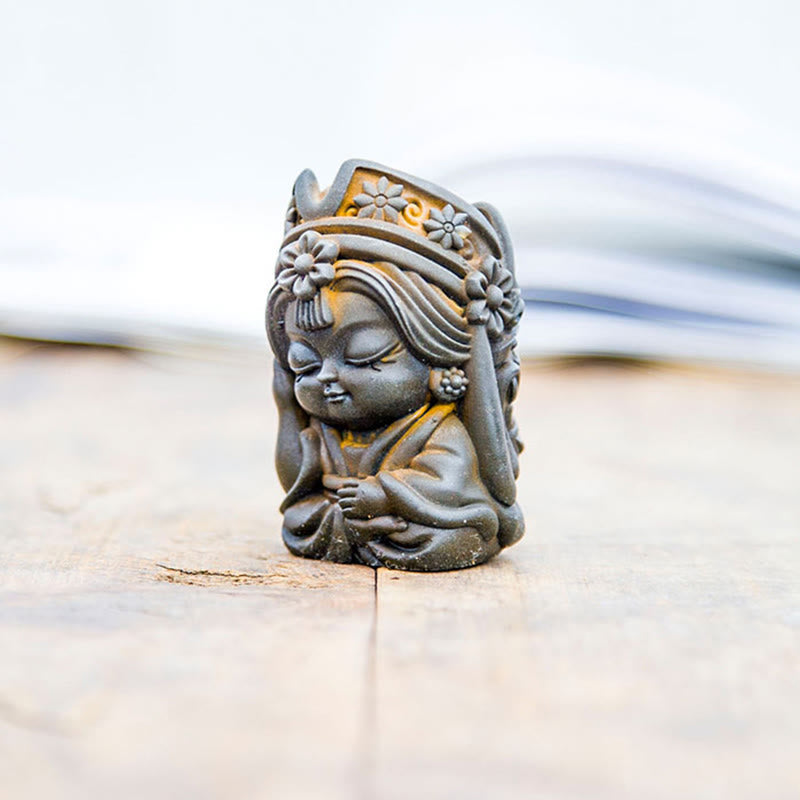 Nimara Ritual Handmade Zakiram Iron Powder Rust Cast Resin Statue Zen Home Decoration