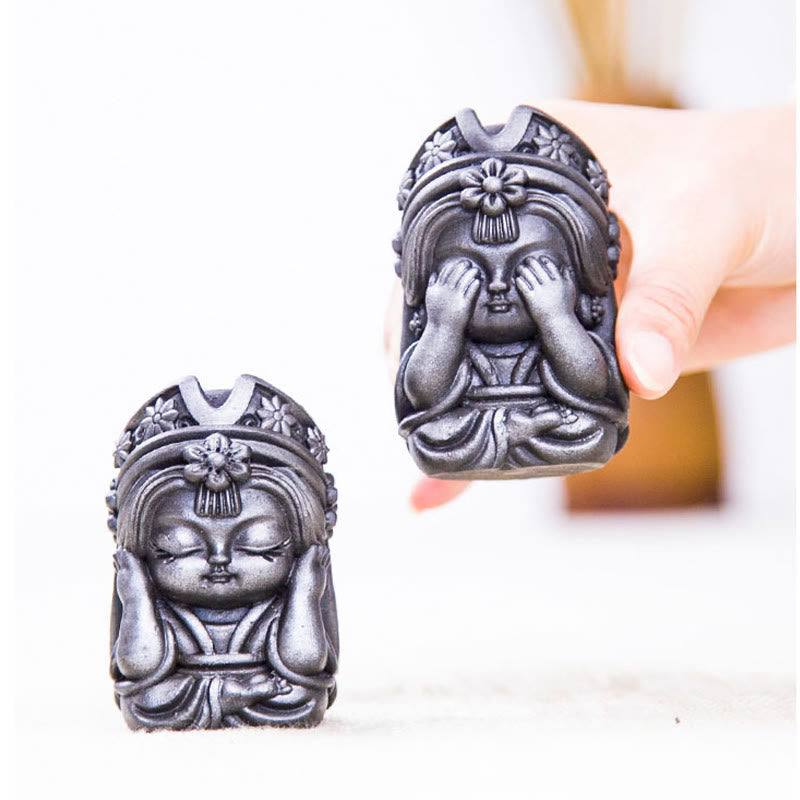 Nimara Ritual Handmade Zakiram Iron Powder Rust Cast Resin Statue Zen Home Decoration