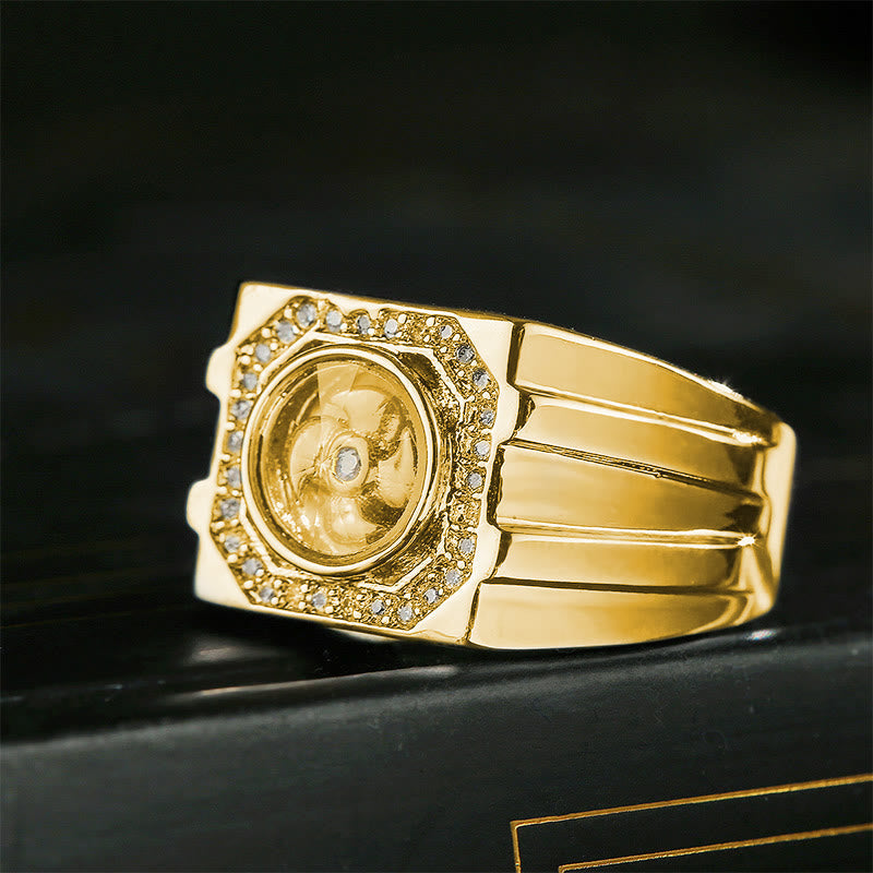 Nimara Ritual Gold Plated Copper Brass Windmill Healing Ring