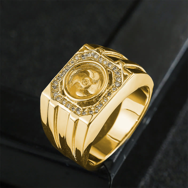 Nimara Ritual Gold Plated Copper Brass Windmill Healing Ring