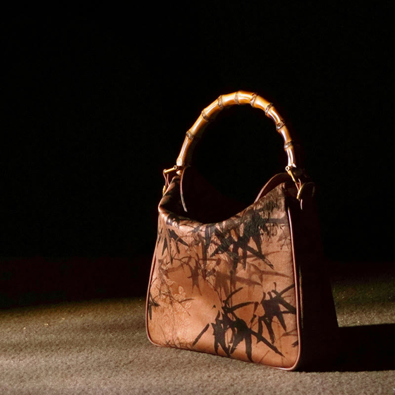 Nimara Ritual Lush Bamboo Handle Xiangyunsha Silk Crossbody Bag Hangbags