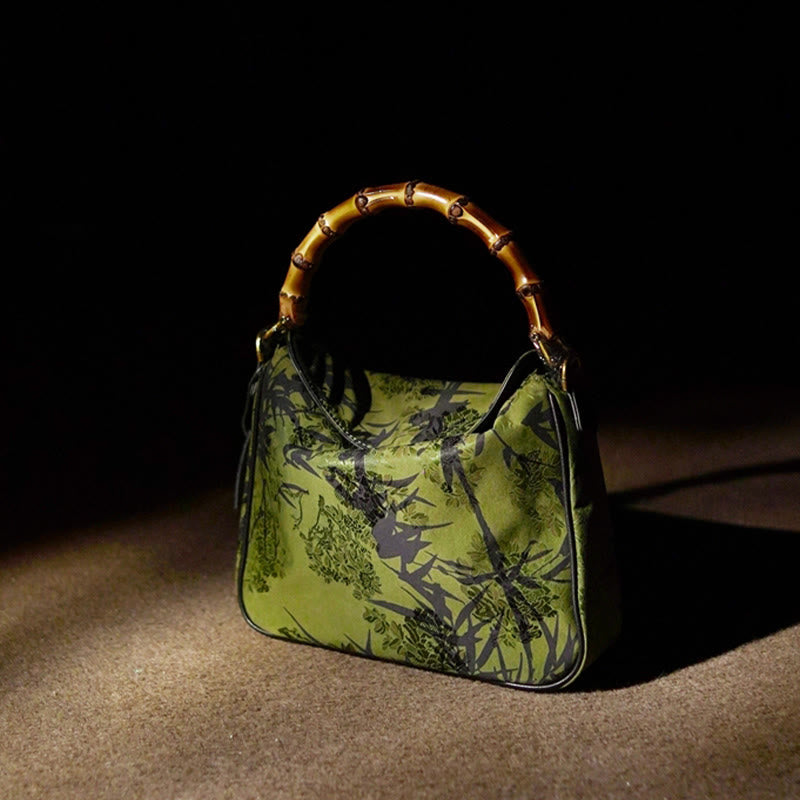 Nimara Ritual Lush Bamboo Handle Xiangyunsha Silk Crossbody Bag Hangbags