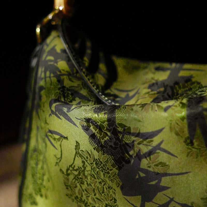Nimara Ritual Lush Bamboo Handle Xiangyunsha Silk Crossbody Bag Hangbags