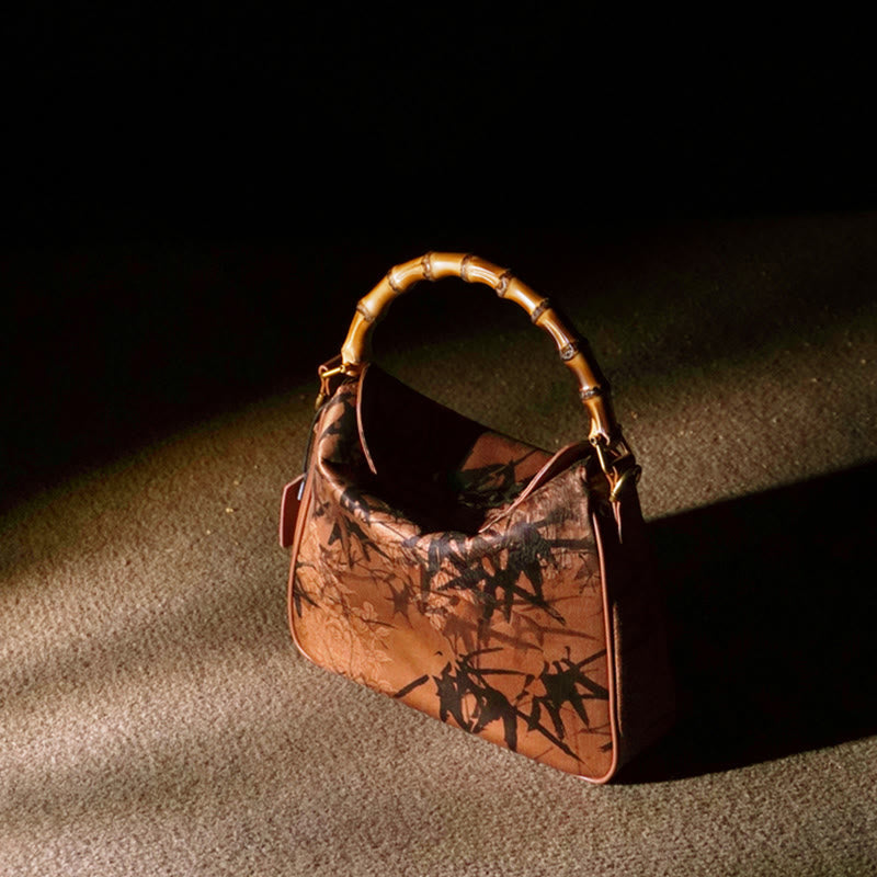 Nimara Ritual Lush Bamboo Handle Xiangyunsha Silk Crossbody Bag Hangbags