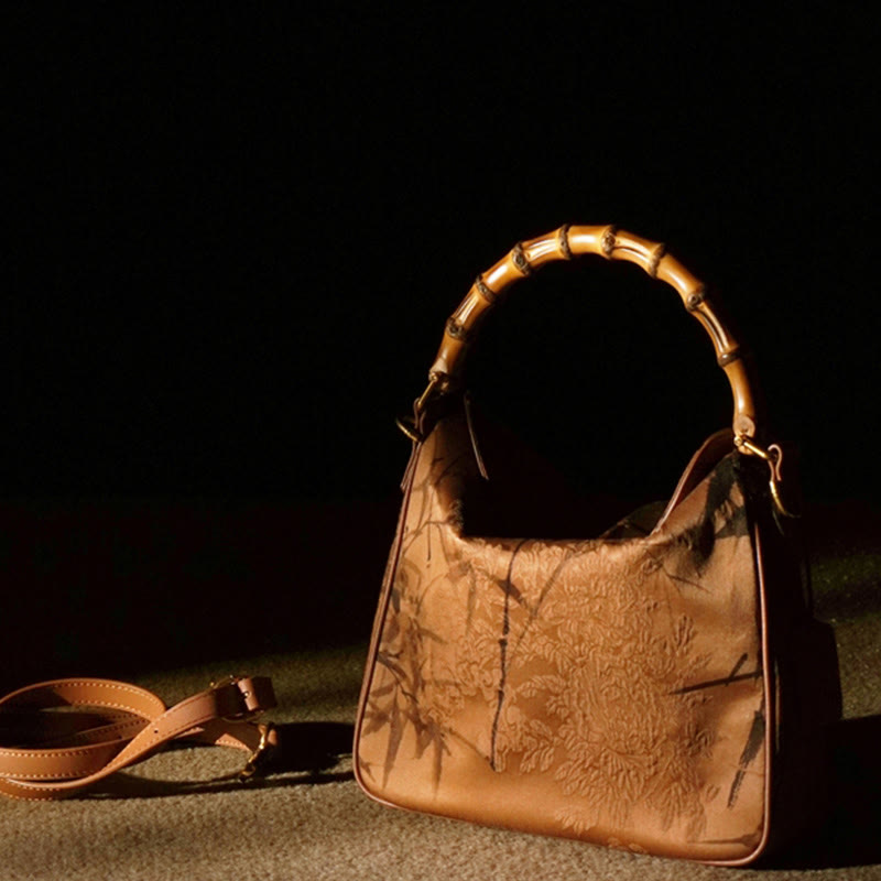 Nimara Ritual Lush Bamboo Handle Xiangyunsha Silk Crossbody Bag Hangbags