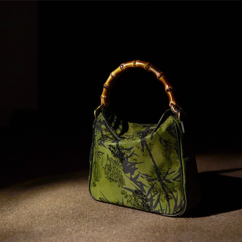Nimara Ritual Lush Bamboo Handle Xiangyunsha Silk Crossbody Bag Hangbags