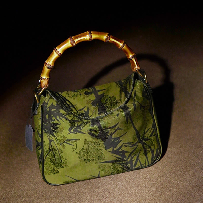 Nimara Ritual Lush Bamboo Handle Xiangyunsha Silk Crossbody Bag Hangbags