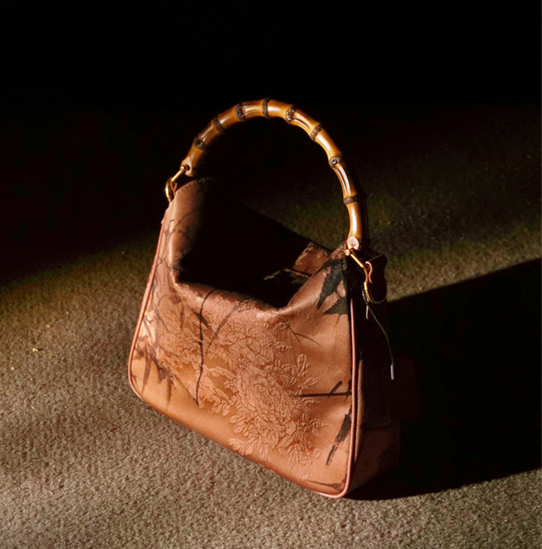 Nimara Ritual Lush Bamboo Handle Xiangyunsha Silk Crossbody Bag Hangbags