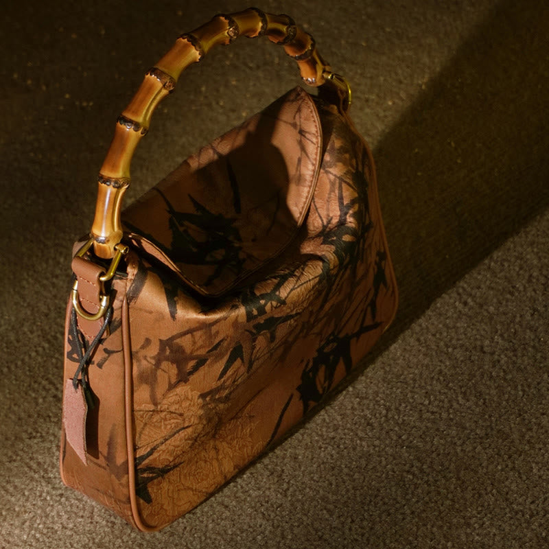 Nimara Ritual Lush Bamboo Handle Xiangyunsha Silk Crossbody Bag Hangbags