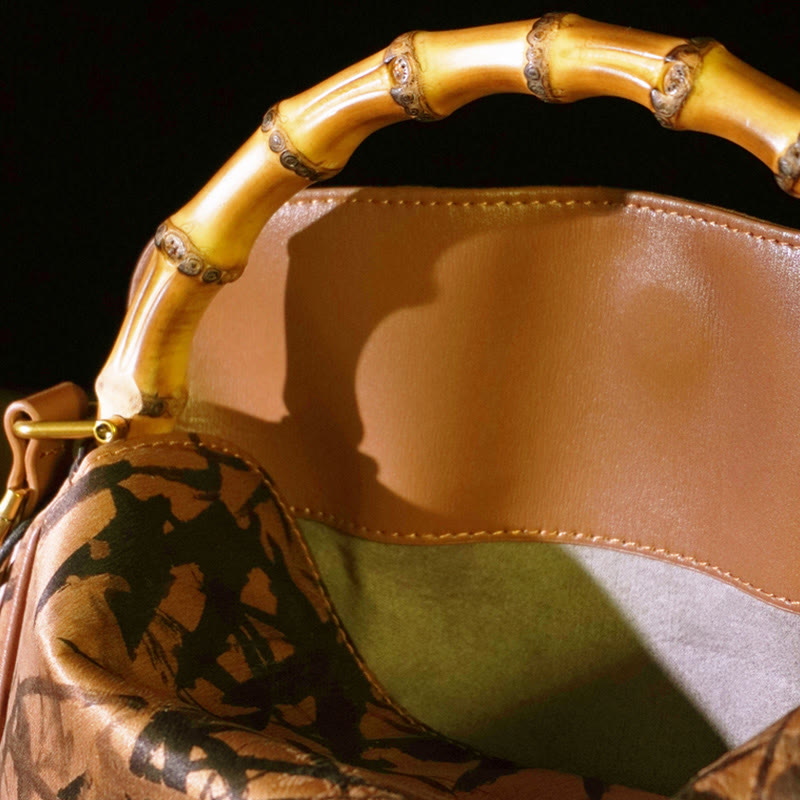Nimara Ritual Lush Bamboo Handle Xiangyunsha Silk Crossbody Bag Hangbags