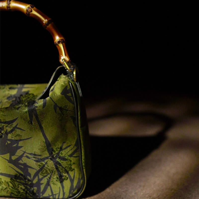 Nimara Ritual Lush Bamboo Handle Xiangyunsha Silk Crossbody Bag Hangbags