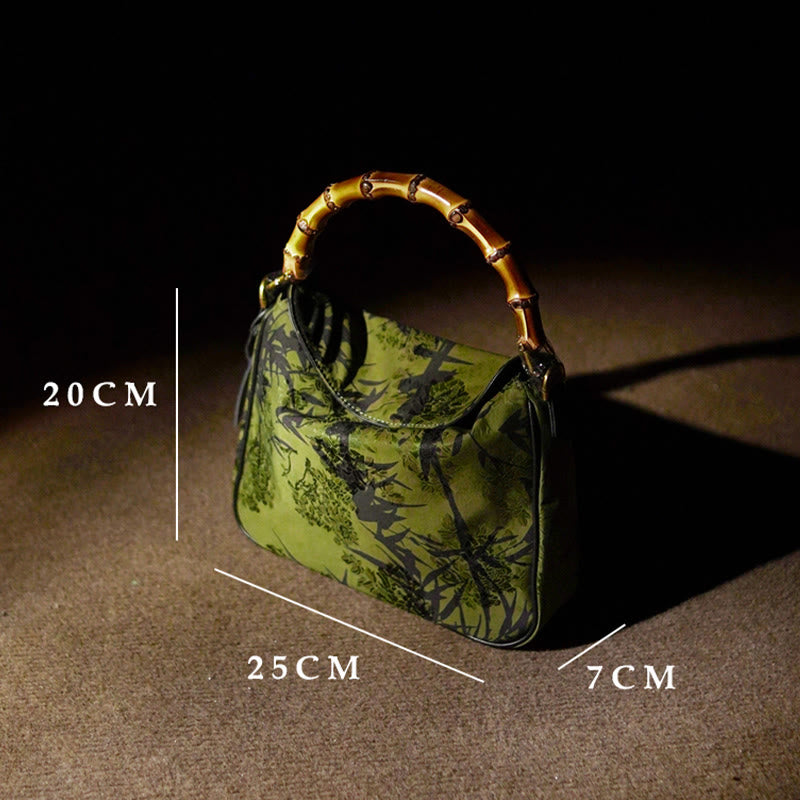 Nimara Ritual Lush Bamboo Handle Xiangyunsha Silk Crossbody Bag Hangbags
