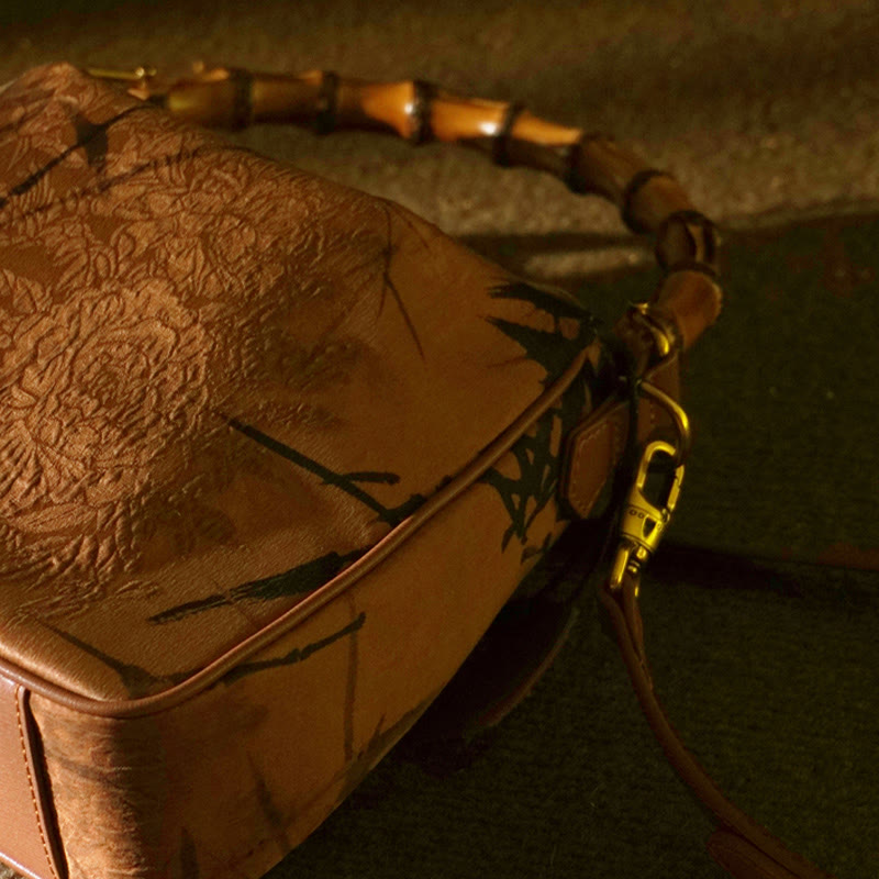 Nimara Ritual Lush Bamboo Handle Xiangyunsha Silk Crossbody Bag Hangbags