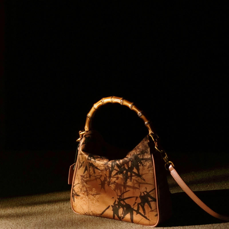 Nimara Ritual Lush Bamboo Handle Xiangyunsha Silk Crossbody Bag Hangbags