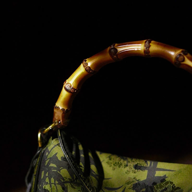 Nimara Ritual Lush Bamboo Handle Xiangyunsha Silk Crossbody Bag Hangbags