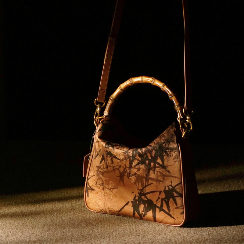 Nimara Ritual Lush Bamboo Handle Xiangyunsha Silk Crossbody Bag Hangbags