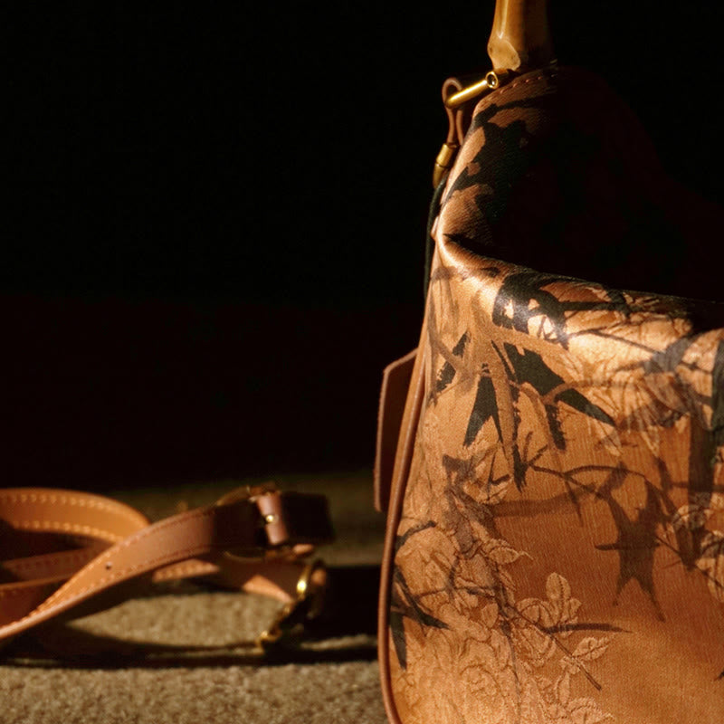 Nimara Ritual Lush Bamboo Handle Xiangyunsha Silk Crossbody Bag Hangbags