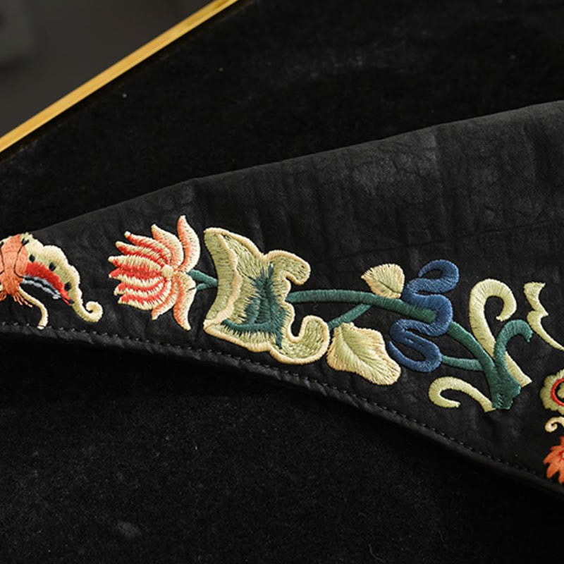 Nimara Ritual Fish Flower Phoenix Embroidery Xiangyunsha Silk Shoulder Bag
