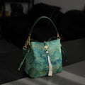 Nimara Ritual Handmade River Mountain Bead Pearl Tassel Xiangyunsha Silk Crossbody Bag Hangbags