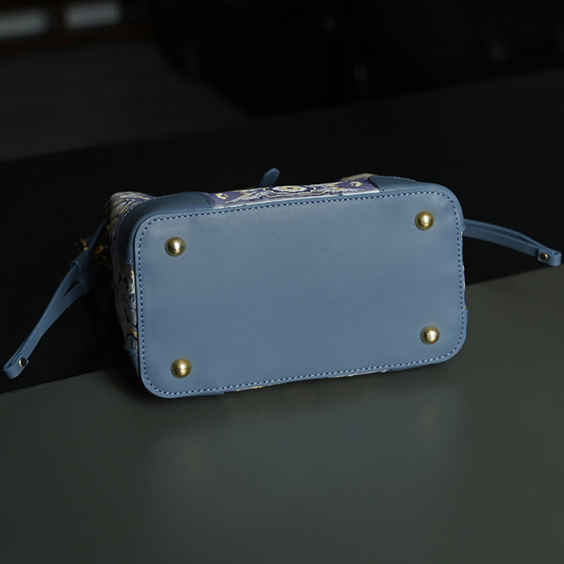 Nimara Ritual Handmade Crane Deer Engraving Personalized Song Brocade Crossbody Bag Hangbags